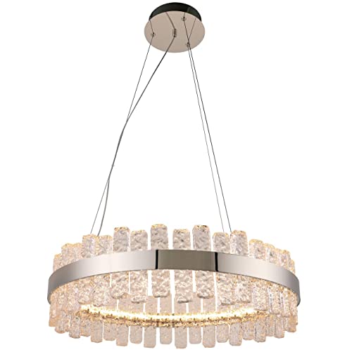 Saville Designs Josie LED 25W Pendant Light, Silver/Brown