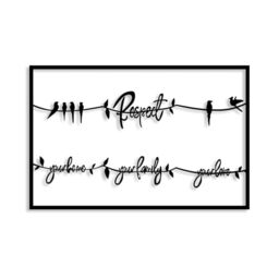 Hanah Home Stylish Black Decorative Metal Wall Accessory, 75 x 45 cm, 100% Metal, 1.5 mm Thickness, Easy Wall Mounting, Perfect for Modern Decor
