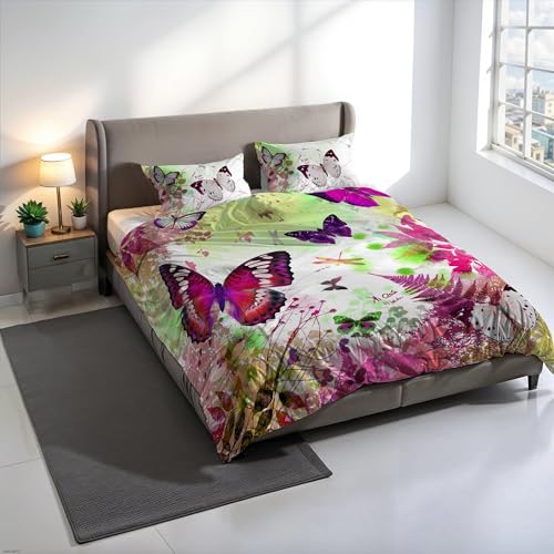 KIO641 KIO641 Digital Print Duvet Cover Set, 100% Cotton, Made in Italy, Double Bed Duvet Cover Set 250 x 200 cm+2 Pillowcases 50 x 80 cm