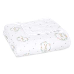 aden + anais essentials Dream Baby Blanket - Pack of 1 - Large Breathable 100% Cotton Muslin Bedding - Cot Blankets For Newborn Boys & Girls - Baby Shower or Gifts - blushing bunnies Print