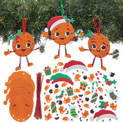 Baker Ross FN609 Christmas Orange & Clove Mix & Match Decoration Kits – Pack of 8, Christmas Craft Kits for Kids, Perfect for Christmas Tree