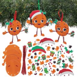 Baker Ross FN609 Christmas Orange & Clove Mix & Match Decoration Kits – Pack of 8, Christmas Craft Kits for Kids, Perfect for Christmas Tree