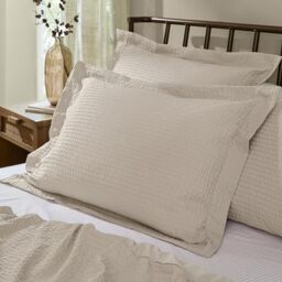 Yard Hebden Relaxed Seersucker Pillowcase Pair (Stone)