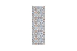 andiamo Marrakech Rug Runner with Non-Slip Backing, Kitchen Rug, Hallway Runner, Carpet Runner, 50 x 150 cm, Blue/Grey