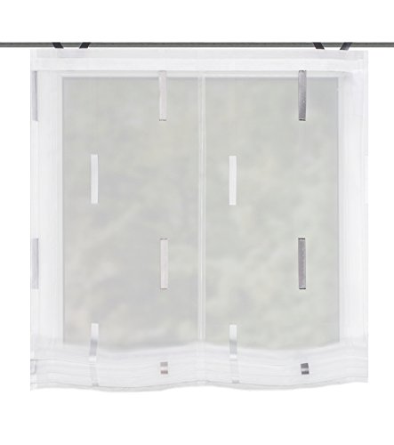 Home fashion Easy-Fix Scherli Roman Blind Polyester Stone 130 x 60 cm