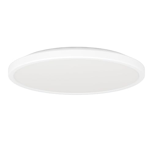 Eglo Connect.z Smart Home LED Bathroom Ceiling Light Rovito-Z, ZigBee, app and Alexa Voice Control, Warm White-Cold White, RGB, dimmable Ceiling lamp, White, IP44, Ø 30 cm