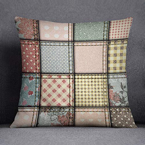 Bonamaison Decorative Cushion Cover, Cotton Polyester, Multicolor, 45x45