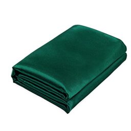Homiest Blackish Green Satin Flat Sheet - Luxury & Ultra Soft Bedding for Full Mattress