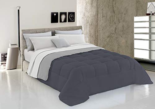 Italian Bed Linen Sogni e Capricci Winter Duvet Light Dark Grey, Single, 150x200cm