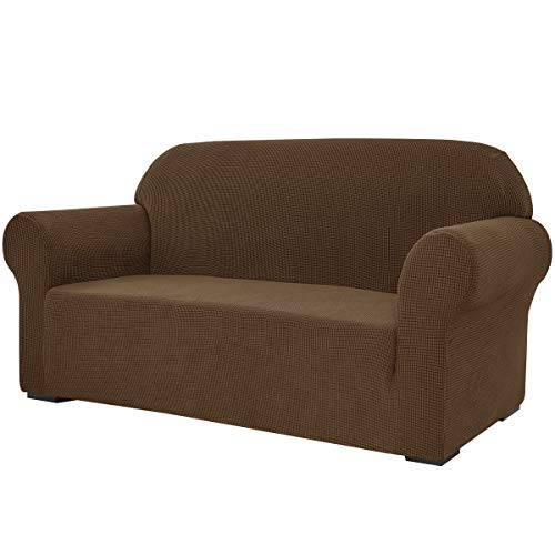 SU SUBRTEX Thickened Stretch Sofa Cover 1 Piece Covers for Living Room Soft Furniture Protector for Kids/Dogs Washable Couch Slipcovers(Sofa,Coffee)