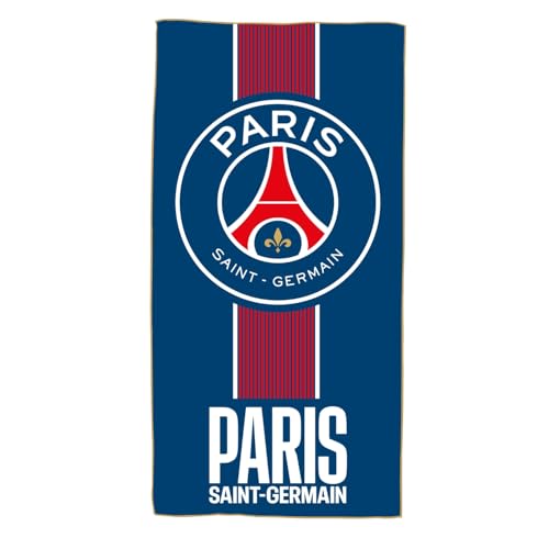 OMYDREAM PSG Prince Bath and Beach Towel - Soft & Ultra-Absorbent - Oeko-TEX - 70 x 140 cm - Microfibre (Blue)
