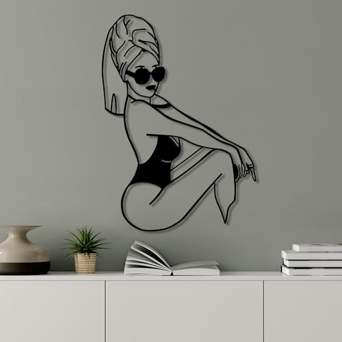 Stylish Black Decorative Metal Wall Accessory, 50 x 70 cm, 100% Metal, 1.5 mm Thick, Lightweight (0.4 kg), Perfect for Modern Home Decor