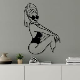 Stylish Black Decorative Metal Wall Accessory, 50 x 70 cm, 100% Metal, 1.5 mm Thick, Lightweight (0.4 kg), Perfect for Modern Home Decor