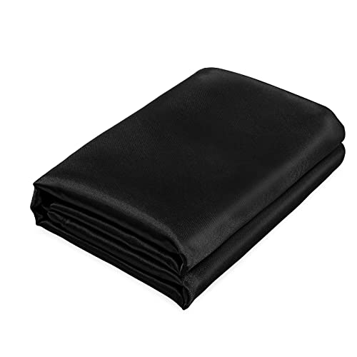Homiest Satin Fitted Sheet Full Size, Luxury & Ultra-Soft Linen, Black