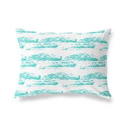 BonaMaison Decorative Cushion Cover, Turquoise-White Throw Pillow Covers, Home Decorative Pillowcases for Livingroom, Sofa, Bedroom, Size: 45X60 Cm - Designed and Manufactured in Turkey