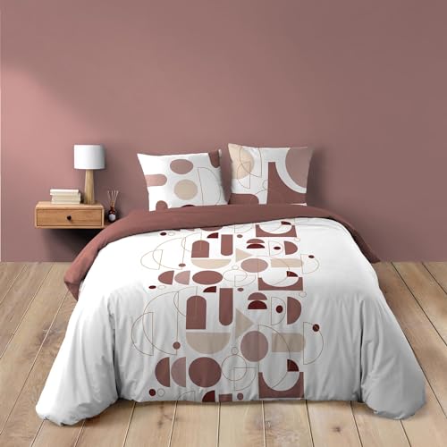 Douceur d'Intérieur, 3-Piece Bedding Set (240 x 220 cm) Chilipop Pink, 100% Cotton