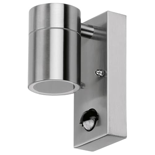 4lite Marinus Sleek Outdoor Down Wall Light (Stainless Steel) Rust Free IP44 Rated Motion Sensor Exterior Wall Lamp - 4L2/3008-4Yr Guarantee