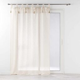 Douceur d'Intérieur Dalila Linen Tab-Top Curtain 140 x 240 cm Linen Effect Woven
