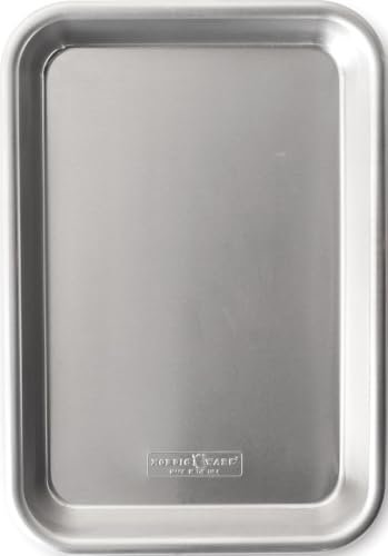 Nordic Ware 47400 Naturals Baker's Eighth Sheet Aluminium Tray Premium Bakeware to Bake and Reheat Small Meals, Silver