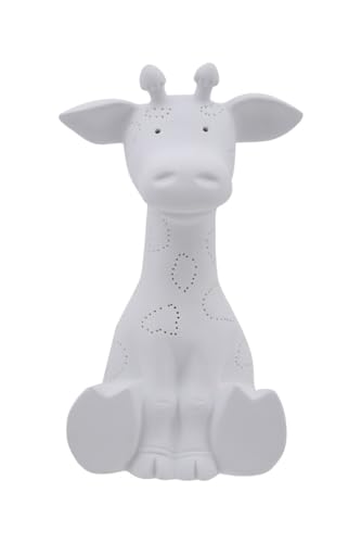 Premier Housewares Kids Giraffe Night Light Ceramic Figurine with Warm Glow Soft Light Children’s Figurine Fun Design For Everyday Use 15 x 30 x 18 cm