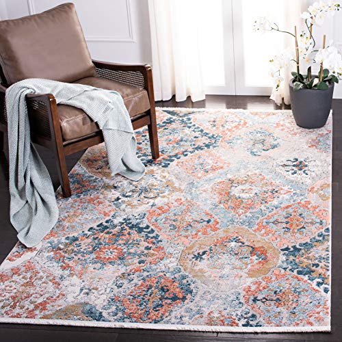 Safavieh Contemporary Rug for Living Room Dining Room Bedroom - Shivan Collection Short Pile Blue 4ft x 72in