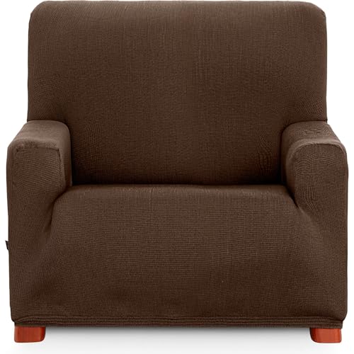 ECOMMERC3 Universal and Versatile 1 Seater Sofa Cover ??? Brown Protective Sofa Cover Easy to Install for Back, Seat and Arms