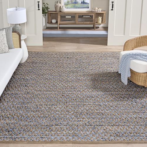 Safavieh Boho Rug for Living Room, Dining Room, Bedroom - Cape Cod Collection, Short Pile, in Beige, 270 x 360 cm