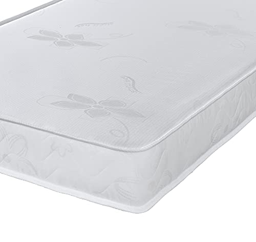 eXtreme comfort ltd Solano 5 Inch 80 x 200 Foam Mattress with Damask Cover, Lightweight, Supportive & Ideal for Kids, Bunk Beds & Guest Rooms. UK Made, Rolled & Boxed (80x200x13cm)