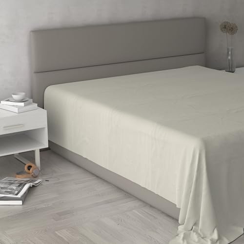 Max Color Top Sheet, 100% Cotton, Cream, Maxi Double
