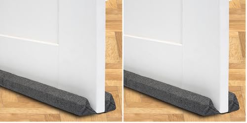 Tanness Door Draft Excluder - Double-Sided Draught Excluder for Doors - Door Draft Stopper - Draught Excluder Cushion (Pack of 2)