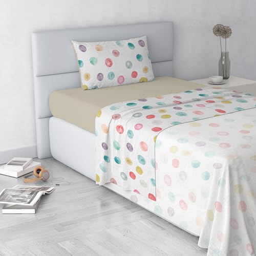 Italian Bed Linen Fashion Microfibre Bedding Set, Made in Italy, Balloon, Single