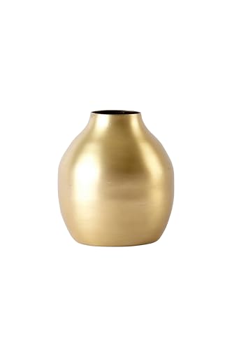 JOTEX GUNNEBO Metal Vase with Rounded Shape, Brass, Height 10 cm