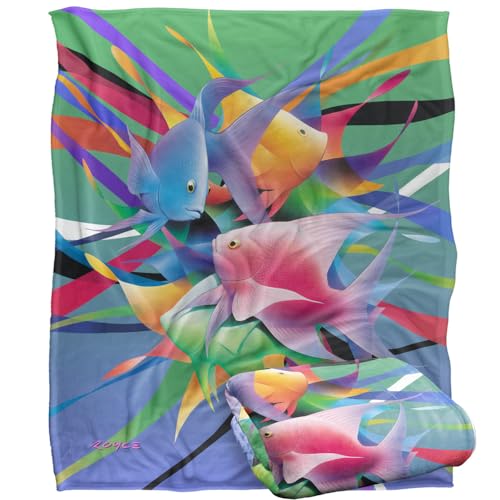 Jq Licensing - Royce Mcclure Angel Fish Kiss Silky Touch Super Soft Throw Blanket 152 X 127 Cm