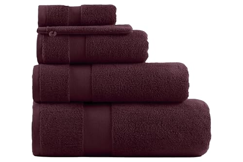 Cosy & Trendy Billyn Cotton Hand Towel 650 GSM - Burgundy - 50 x 100 cm - Soft, Thick & Ultra Absorbent
