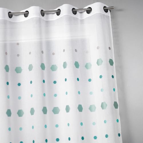 Home Maison Printed Net Curtain 140 x 240 cm Cheesecloth Pink