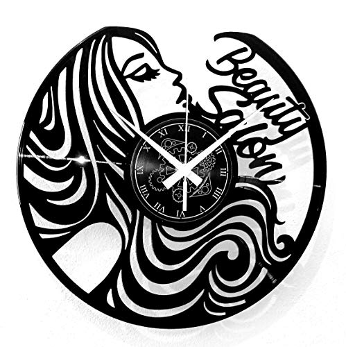 Instant Karma Clocks - Beauty Salon Wall Clock - Silent Quartz Movement - Perfect for Hairdressers, Stylists and Beauty Lovers