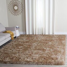 Safavieh Shaggy Indoor Hand Tufted Rectangle Area Rug, Artic Shag Collection, SG270, in Taupe, 152 X 213 cm for Living Room, Bedroom or Any Indoor Space