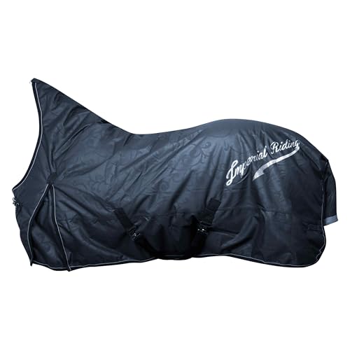 Imperial Riding IRH Super-Dry Outdoor Blanket, 300 g, Waterproof & Breathable, 600D Polyester, 300 g Filling, Warm Winter Blanket for Horses, Robust & Easy Care, Navy, 85