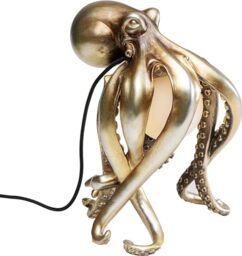Kare Design Table Lamp Octopus, Gold, Bedside Lighting, 34x22x26cm