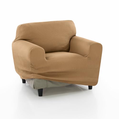 SOFAKOVER?? Super Elastic Pocket Sofa Cover, 1 Seater Sofa Cover, Breathable, Comfortable and Durable, Sofa Cover, Easy to Install, Measures 70-110 cm, Gold