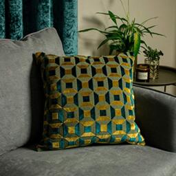 Paoletti Empire Velvet Jacquard Feather Rich Filled Cushion