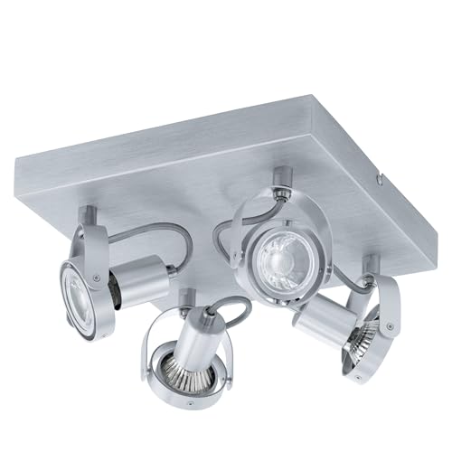 EGLO LED ceiling lamp Novorio, ceiling spotlight, steel