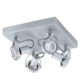 EGLO LED ceiling lamp Novorio, ceiling spotlight, steel