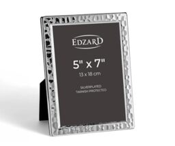 "EDZARD Silver Plated Photo Frame Pavia 7""x5"" (13x18 cm) Non-Tarnishing"