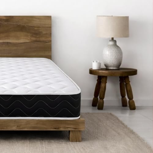 Starlight Beds Midnight Cooltouch Sprung Hybrid European Single Memory Foam Mattress, Maximum Value, Soft Feel, Black. 18cm Deep. 90cm x 200cm Mattress
