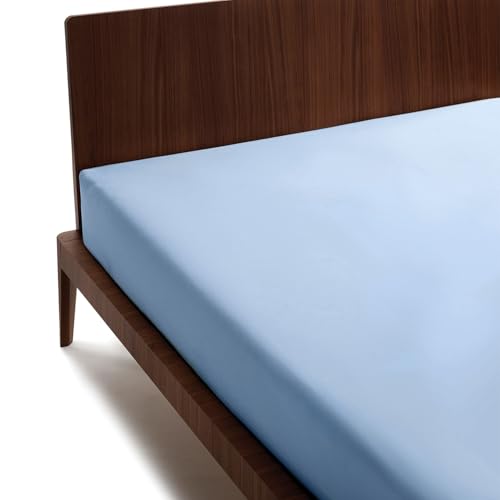 Guzzini Classic – Single Fitted Sheet, 90 x 200 cm, 100% Cotton, OekoTex Certified Fresh and Breathable, Single Mattress Protector with Elastic Band, Fitted Bottom Sheet 30 cm