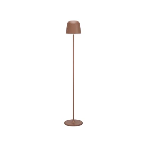 Eglo Cordless LED Floor lamp Mannera-L, Wireless Battery Light Fixture, Indoor and Outdoor, Touch dimmable, Rechargeable Garden Lighting, Rust Brown Metal, IP54
