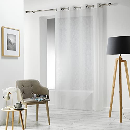 Douceur d 'Intérieur Pug Panel with Eyelets Polyester 240 x 140 x 0.1 cm, polyester, natural, 240x140x0.1 cm