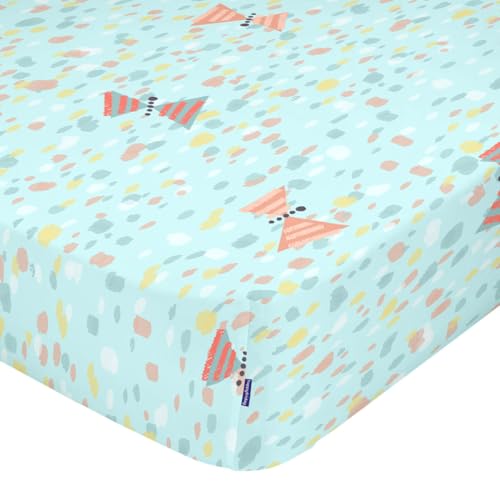HappyFriday Fitted Sheet MOSHI MOSHI Blue Multicolor 70 x 140 x 14 cm
