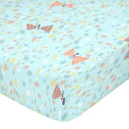 HappyFriday Fitted Sheet MOSHI MOSHI Blue Multicolor 70 x 140 x 14 cm